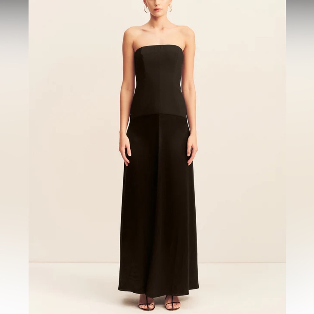 Shona Joy Adri Strapless Panelled Maxi Dress